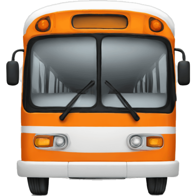 Orange and white bus emoji