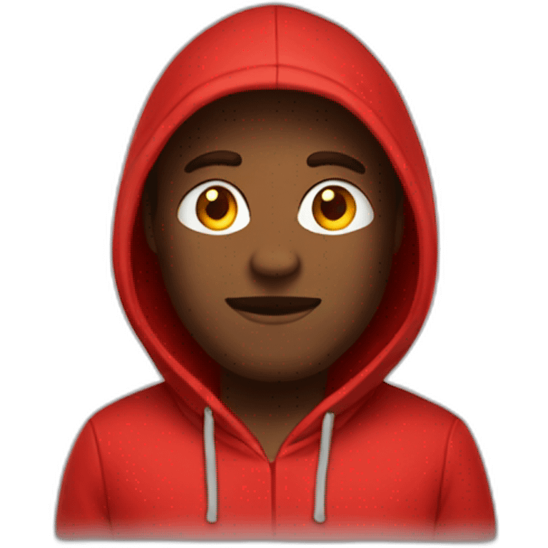 Hoodie red Man 47 ans emoji