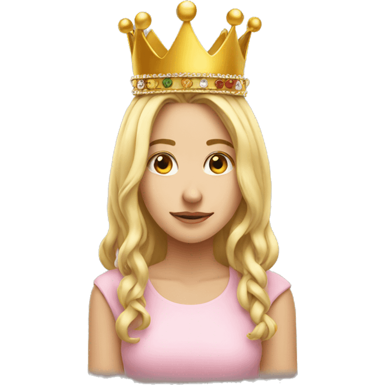 Crown falling off girl emoji