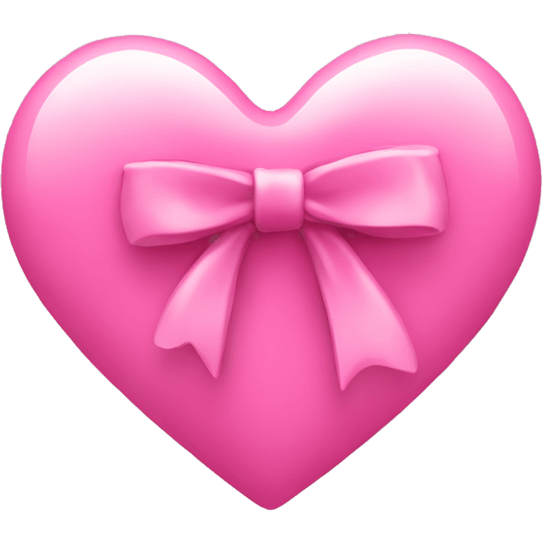 Pink heart with bow emoji