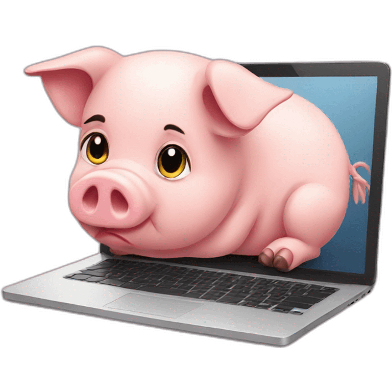 pig-programming-on-laptop emoji