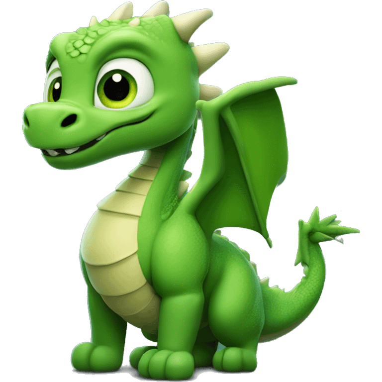 dragón fueria nocturna de la película como entrenar a tu dragón , adorable y con ojos verdes y piel negra   emoji