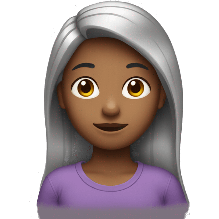 Girl playing on iPhone  emoji