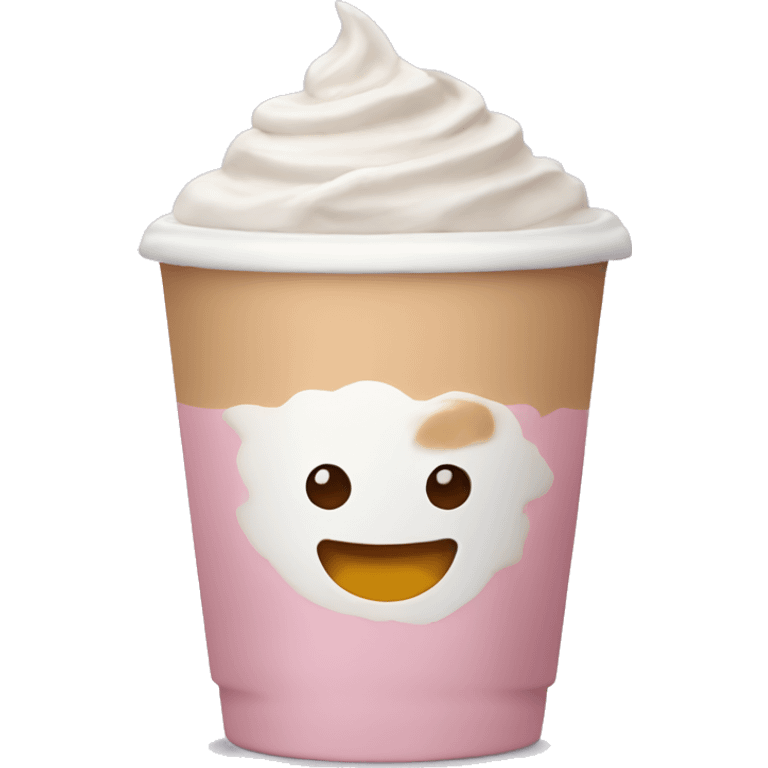 Light pink pumpkin latte emoji