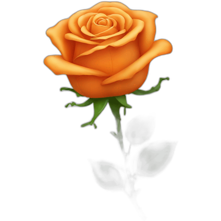 orange rose with steam emoji