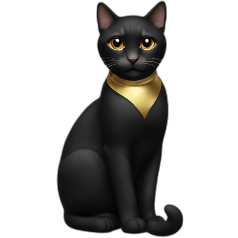 cat black gold emoji