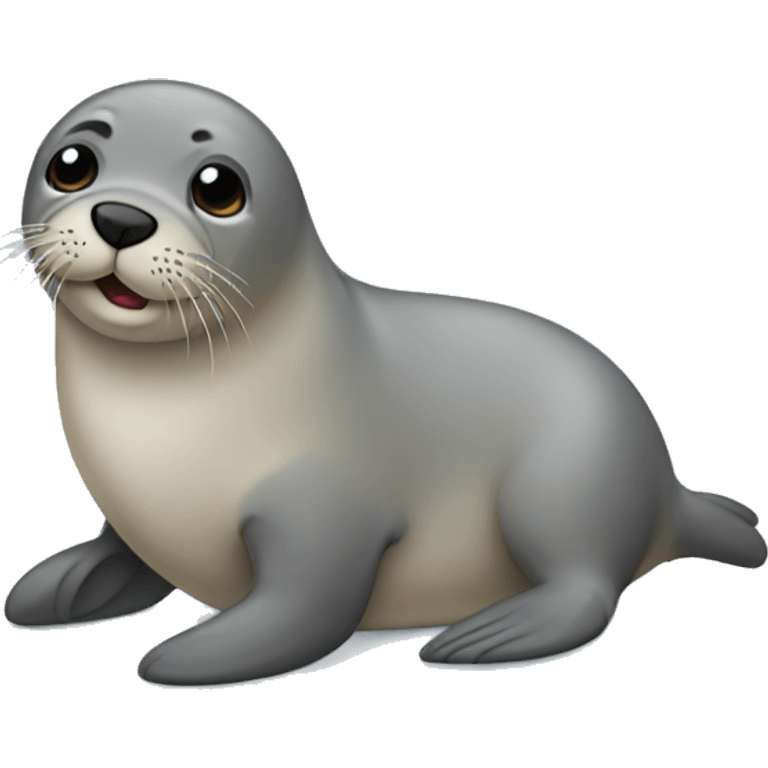 seal pup wearing a soft coat emoji