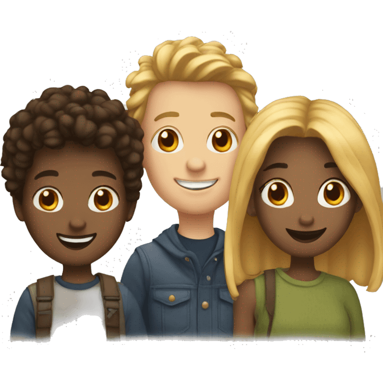  trio of friends emoji