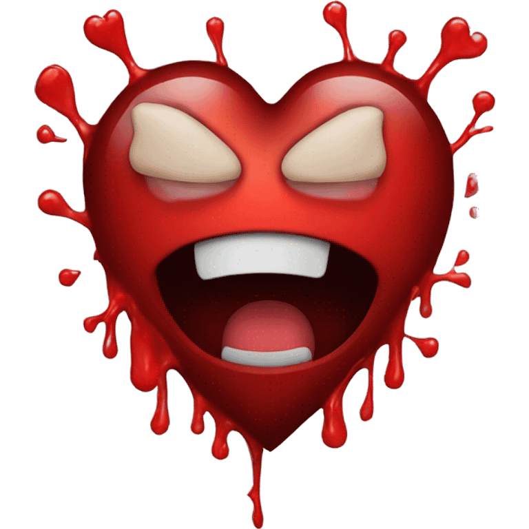 blood vile in the shape of heart emoji