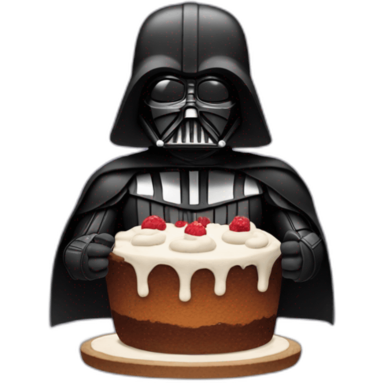 dark vador baking cake emoji