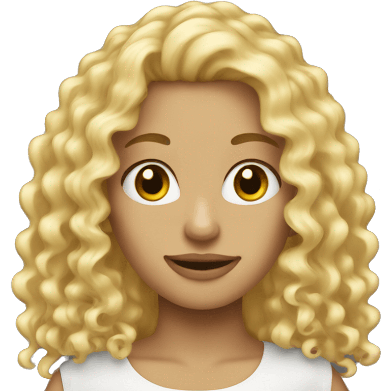 long blonde curly hair emoji