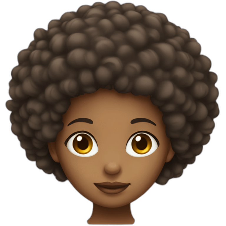 afro hair girl emoji