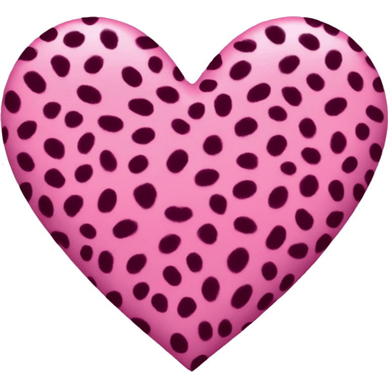 Pink cheetah print heart emoji