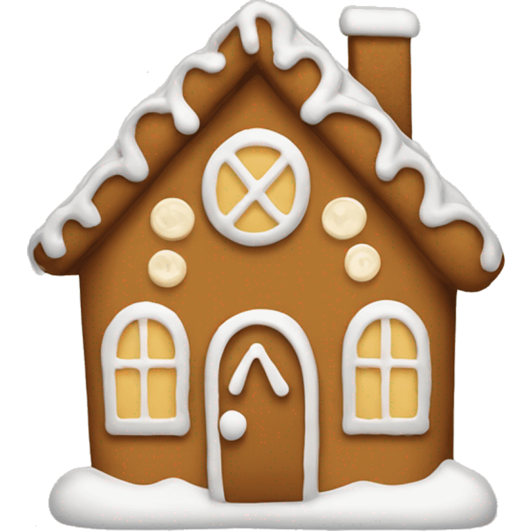 beige Christmas ginger bread house  emoji