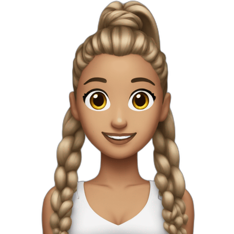 Ariana Grande with ponytail  emoji