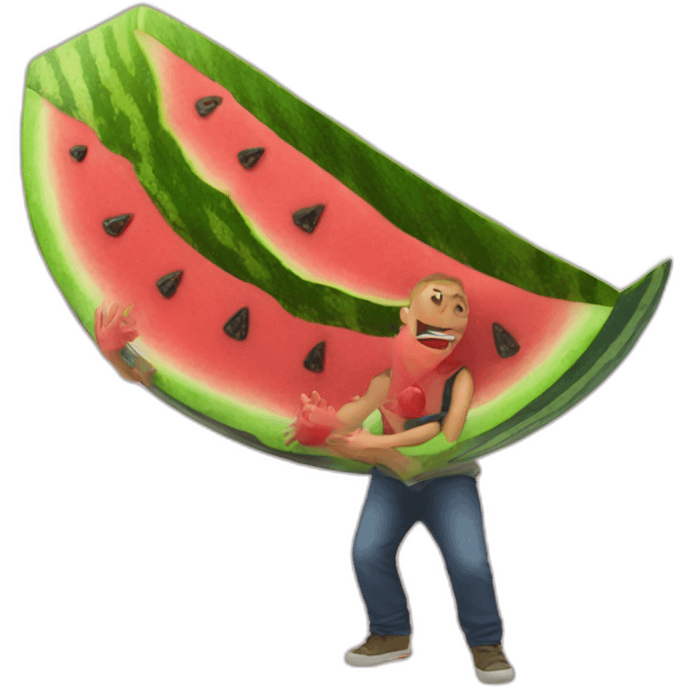 dramatic watermelon emoji