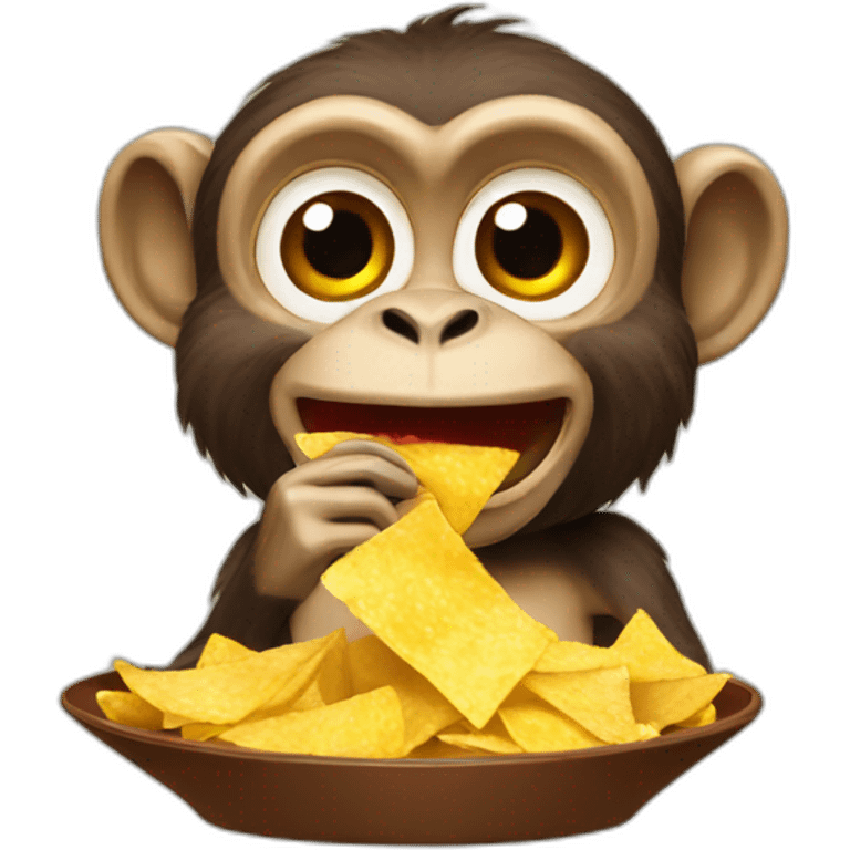 monkey eating nachos emoji