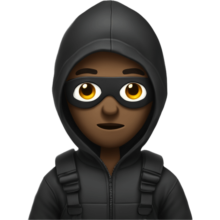 Robber wearing very obvious clothes emoji