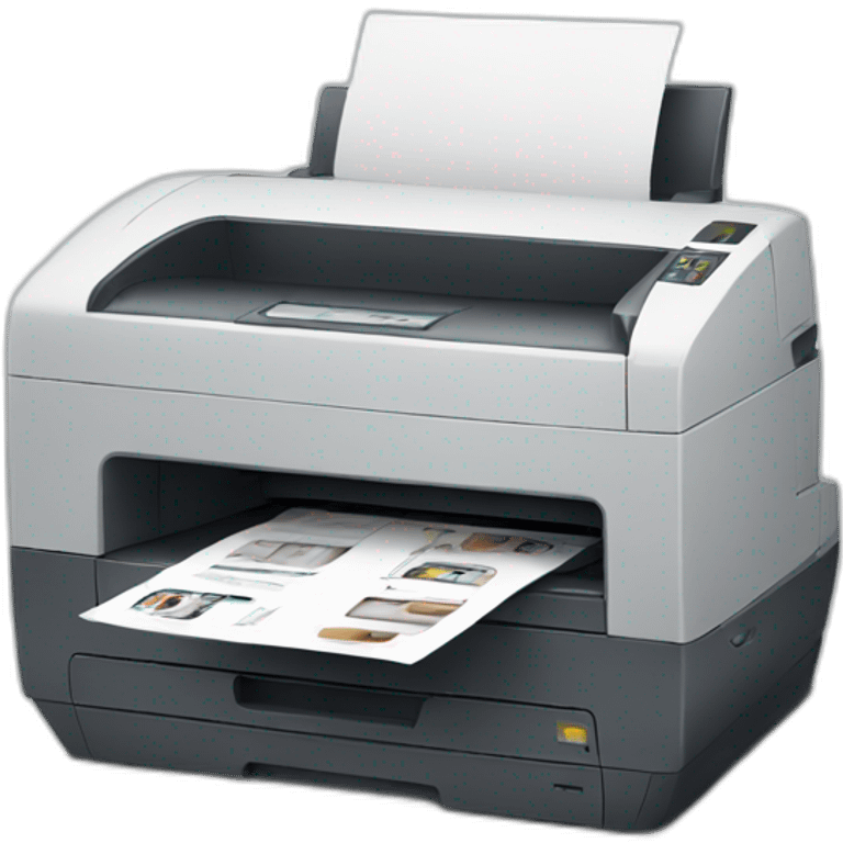 printer with face emoji