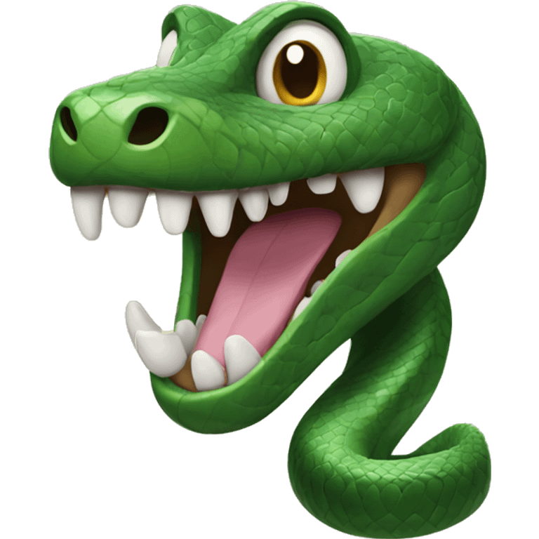 Snake with two teeth emoji