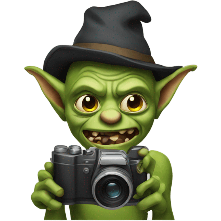 Goblin with a camera  emoji