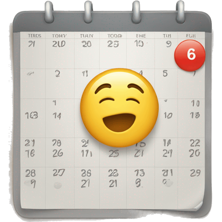 Calendar page displaying day 6th emoji