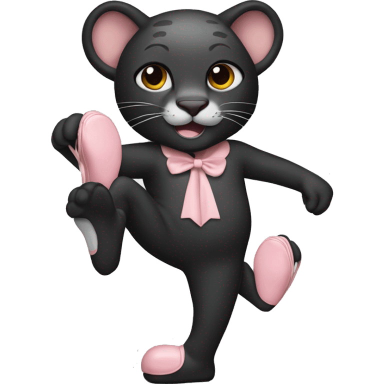 panther with ballet shoes emoji