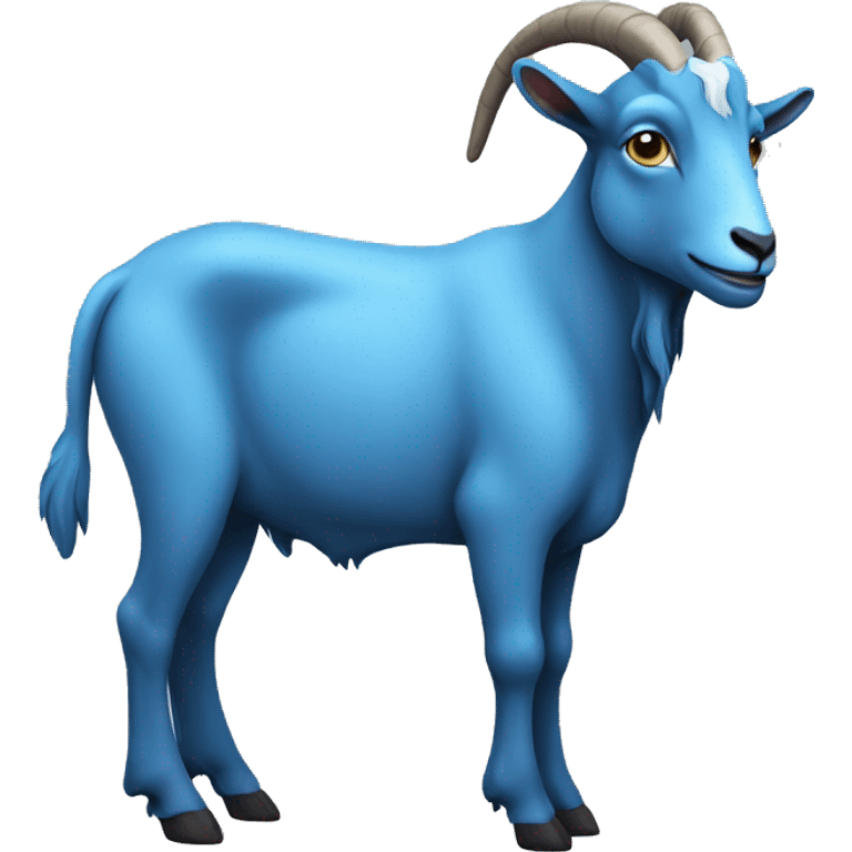 Blue goat whole body emoji