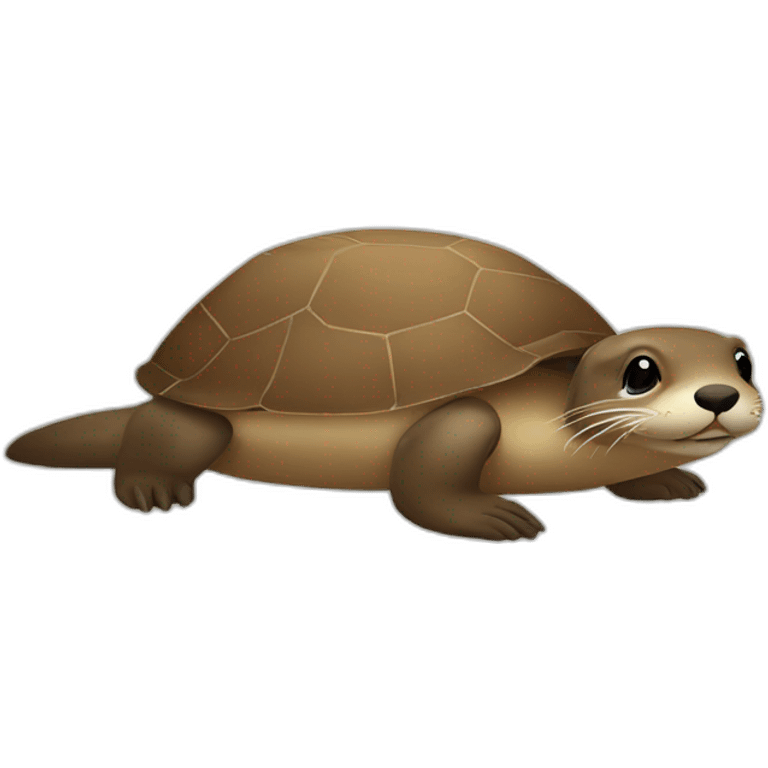 Loutre sur une tortue  emoji