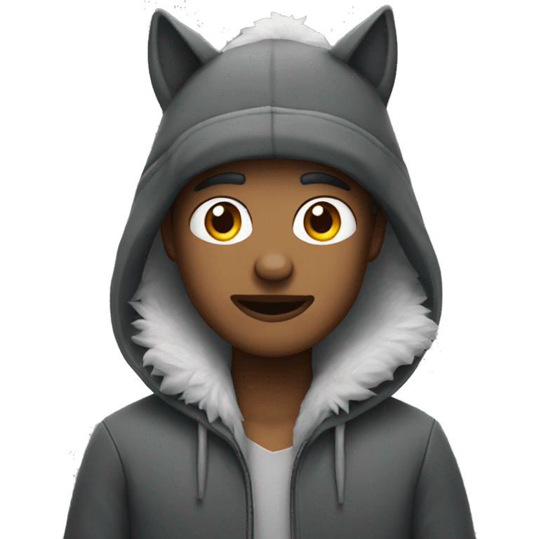 Person with a wolf hat emoji