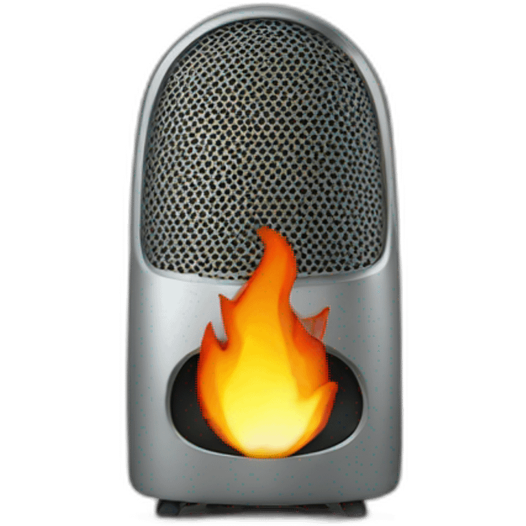 Speaker with fire  emoji