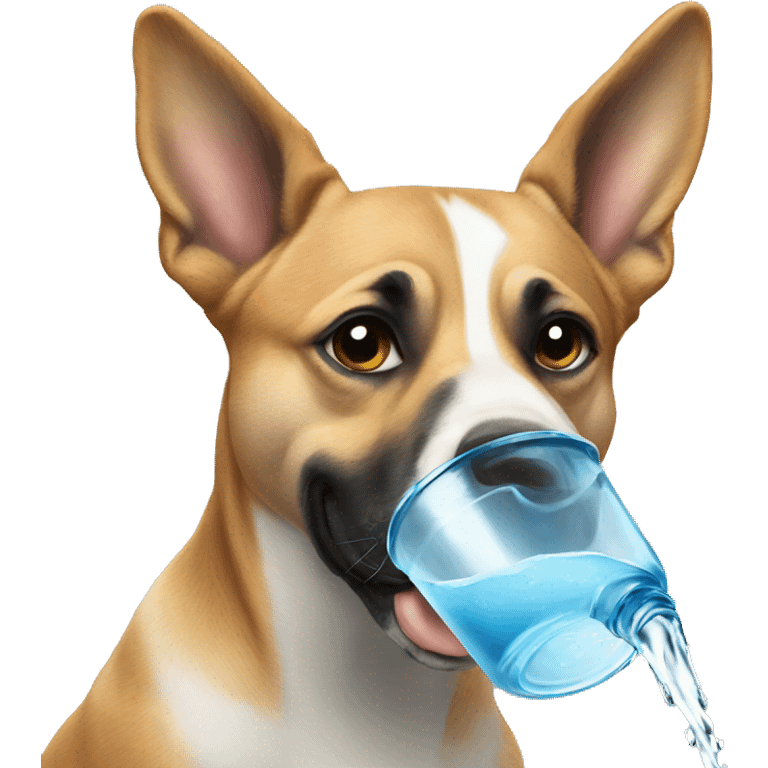 Dog drinking water emoji