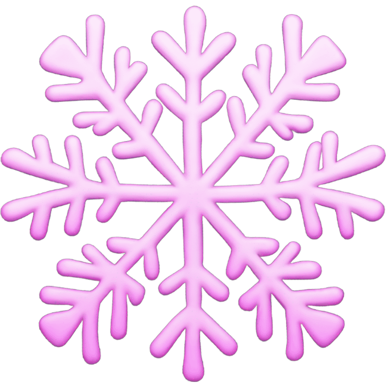 Pink snowflake with a bow emoji