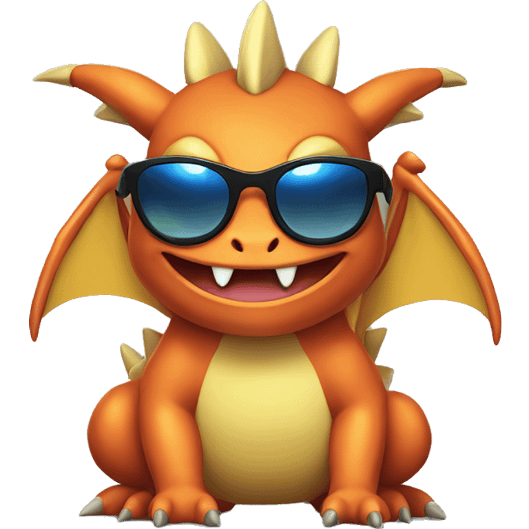 Pokémon dragon with sunglasses emoji