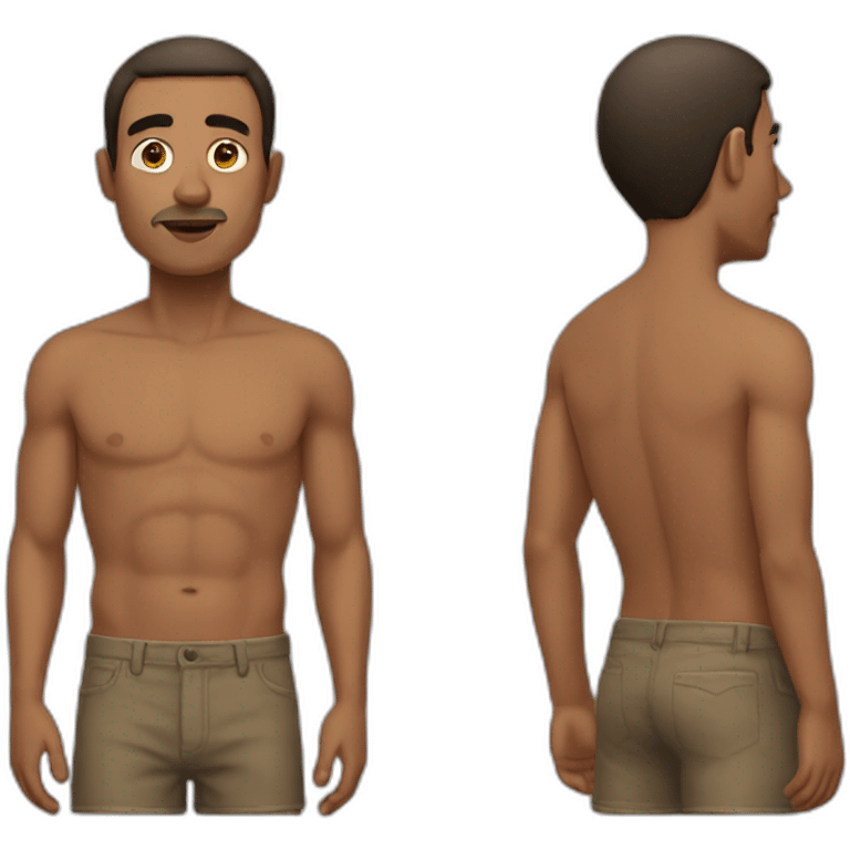 man with no clothes emoji