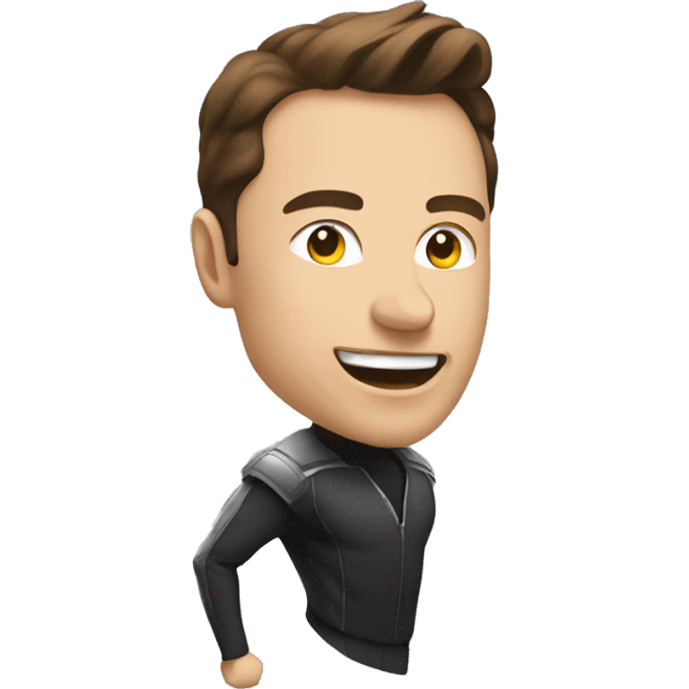 Ilon Musk runs to the right emoji