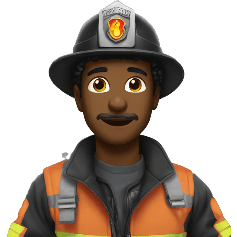 Bombero negro emoji