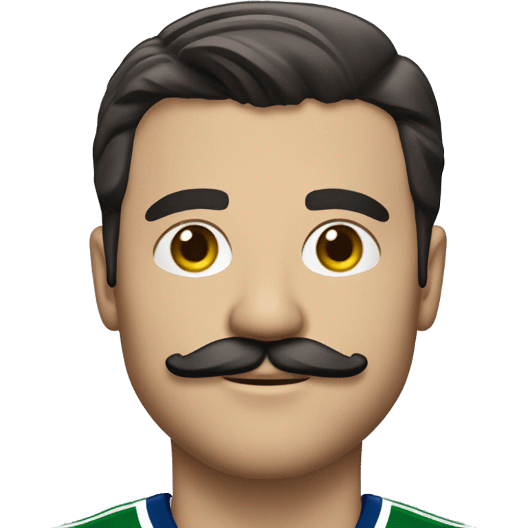 handsome brunette vancouver Canucks fan with moustache  emoji