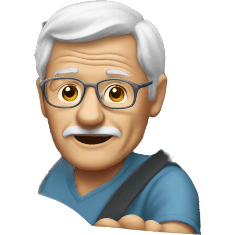 old man in car portrait emoji