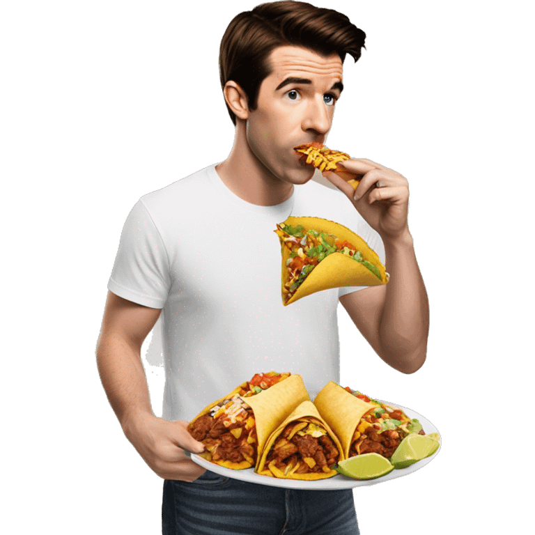 Drake Bell eating Tacos Al Pastor emoji