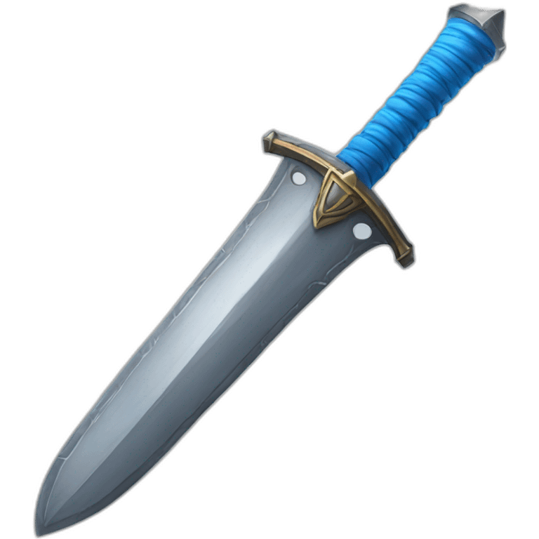 blue sword with a cup guard emoji