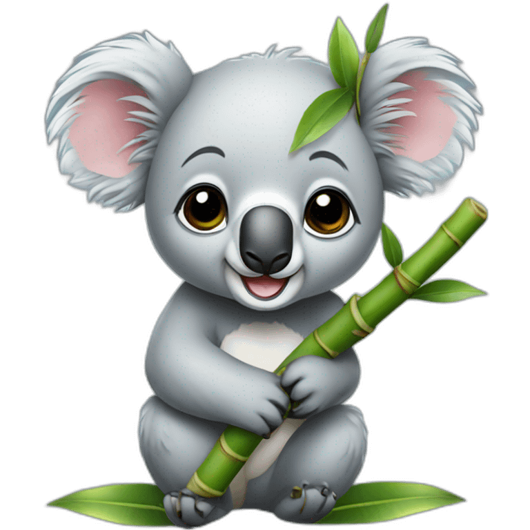 Koala with bamboo emoji