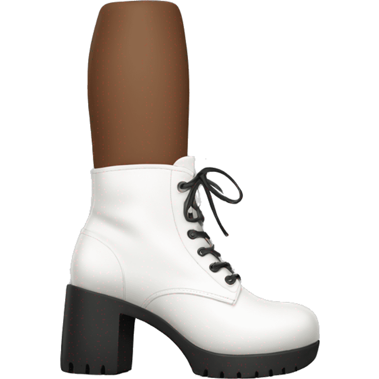 Puffy oversized chunky white boots emoji