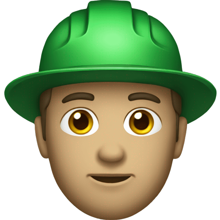 miner green hat emoji