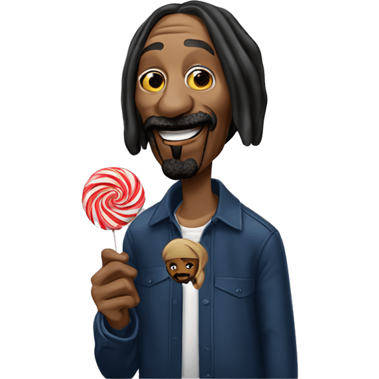 Snoop dogg the rapper licking a lollipop  emoji