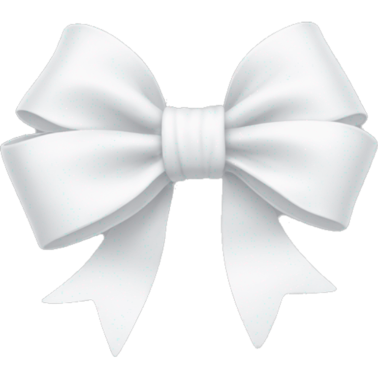 White bow on white bow emoji