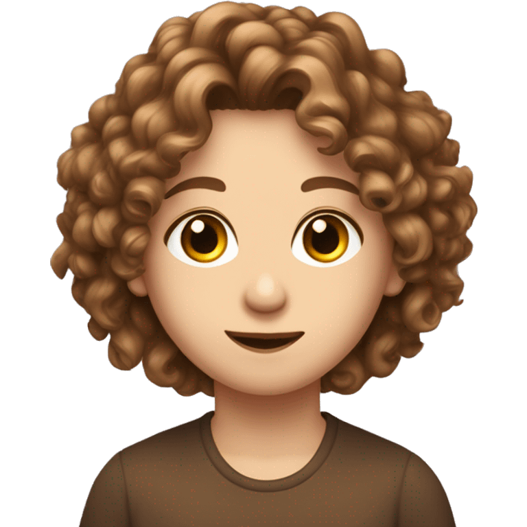 Junge mit Ziegenbart braune Haare und locken braune augen emoji