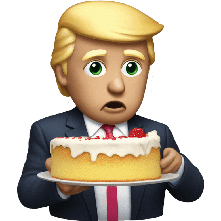 Donald trump eating cake emoji