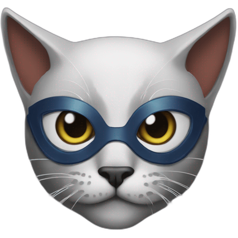 Cat wear spider-man's mask emoji