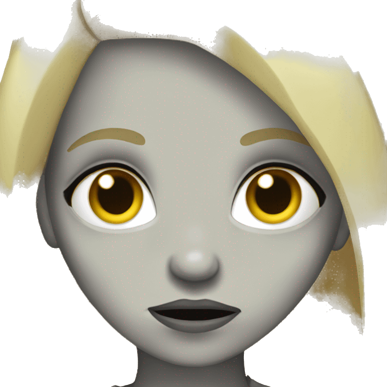 zombie girl with blonde hair and headpohones emoji